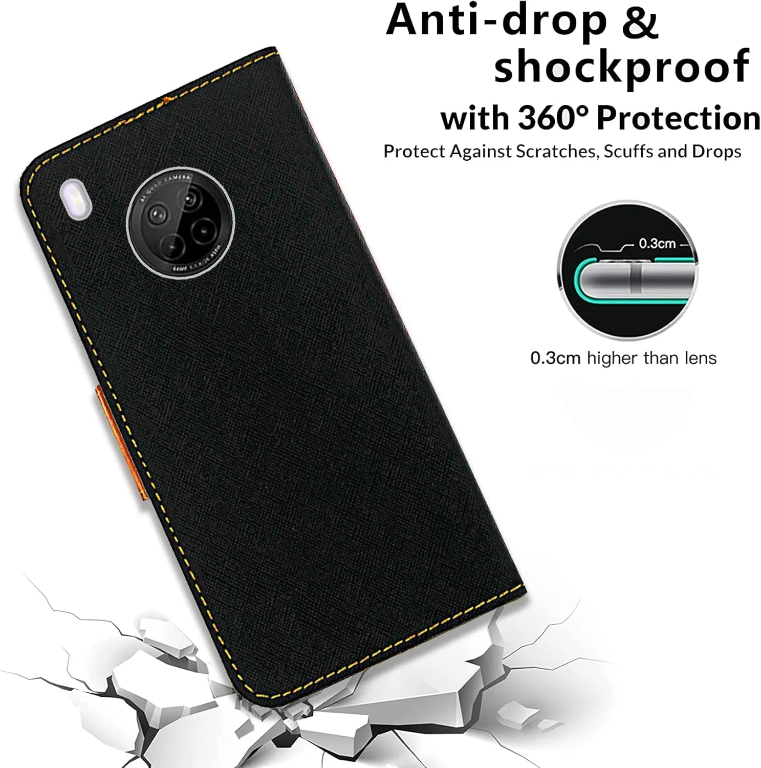 کیف چرمی برای هوآوی Y9A، کیف پول تاشو چرمی با جای کارت مغناطیسی و پایه نگهدارنده کیف چرمی برای هوآوی Y9A، کیف پول تاشو چرمی با جای کارت مغناطیسی و پایه نگهدارنده