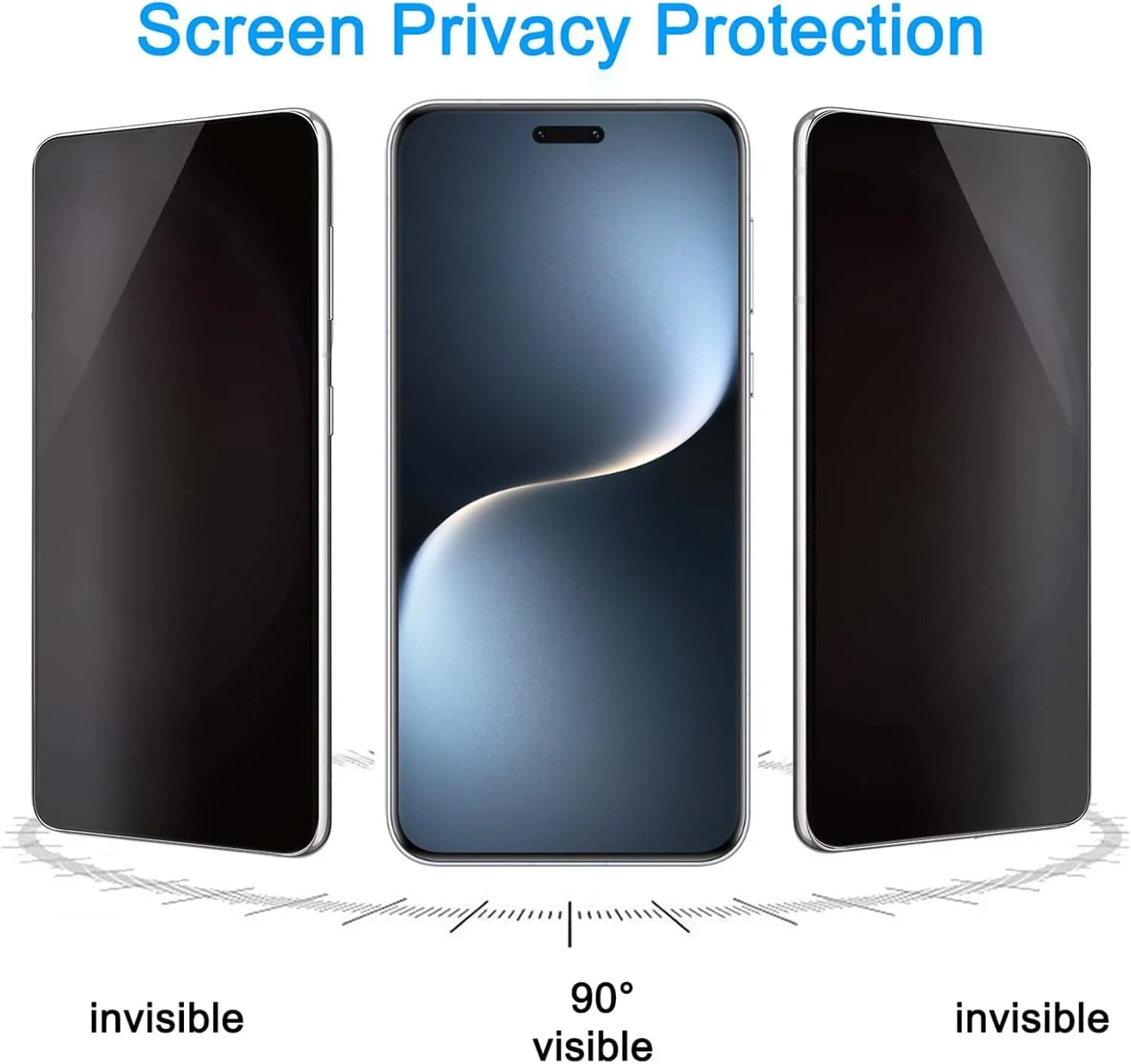 محافظ صفحه نمایش حریم خصوصی نرم MuHadJiya برای هوآوی نوا 13 پرو [بسته 4 عددی] به همراه قاب گوشی TPU شفاف، جایگزین فیلم TPU ضد جاسوسی با قاب کریستالی (برای هوآوی نوا 13 پرو 5G)