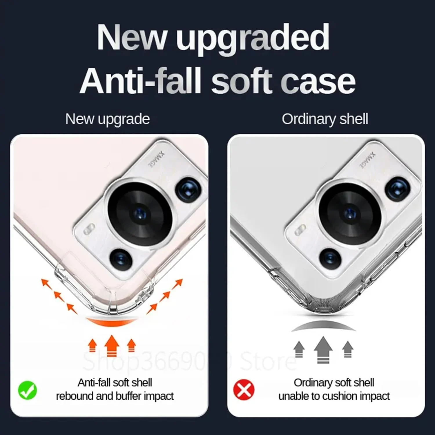 کاور محافظ و محافظ صفحه نمایش [1+2 عددی] سازگار با هوآوی P60 پرو، کاور نرم TPU [فیلم هیدروژل] با پوشش شفاف ضد خش و ضد ضربه (شفاف)