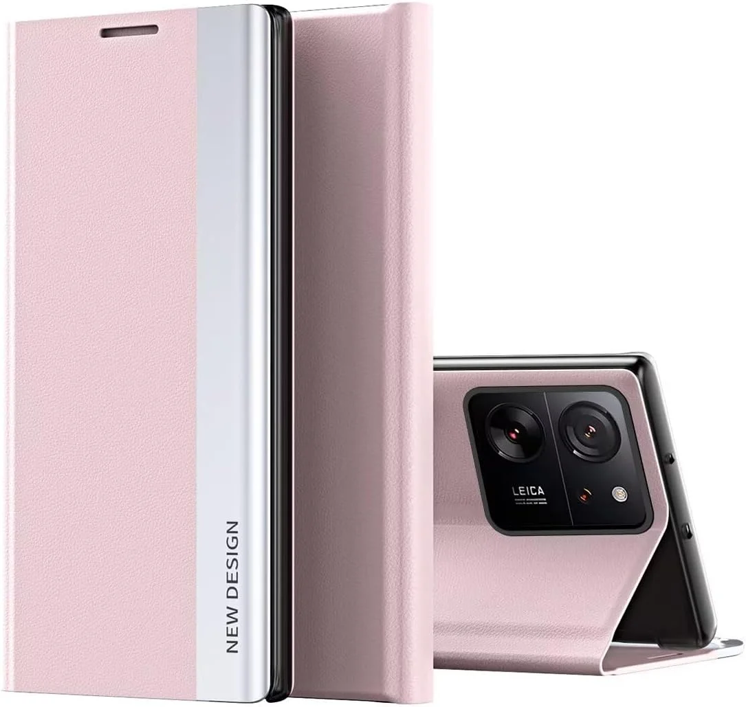 کیف چرمی تاشو FMPCUON با استند، مناسب برای گوشی موبایل هواوی P40، صورتی