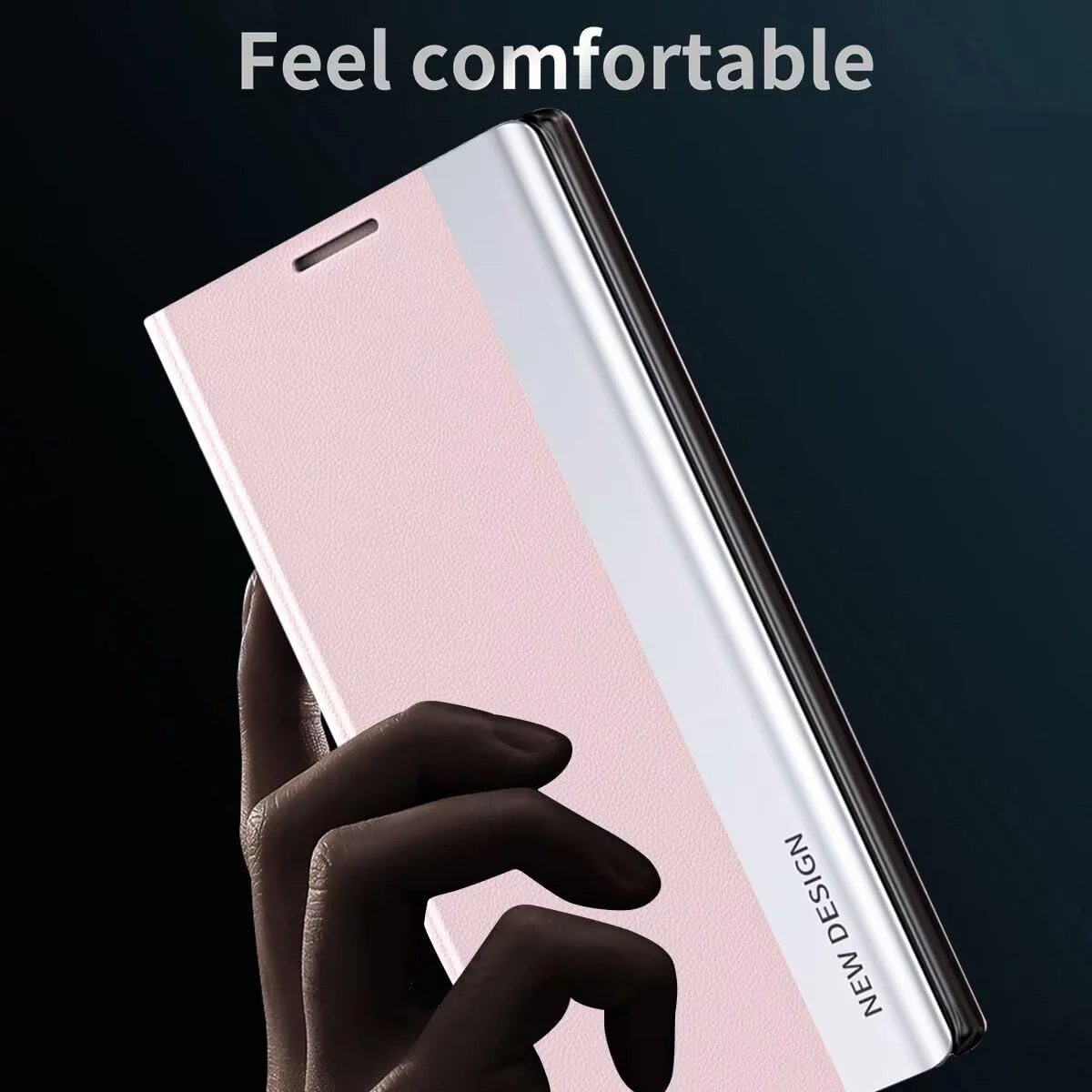 کیف چرمی تاشو FMPCUON با استند، مناسب برای گوشی موبایل هواوی P40، صورتی