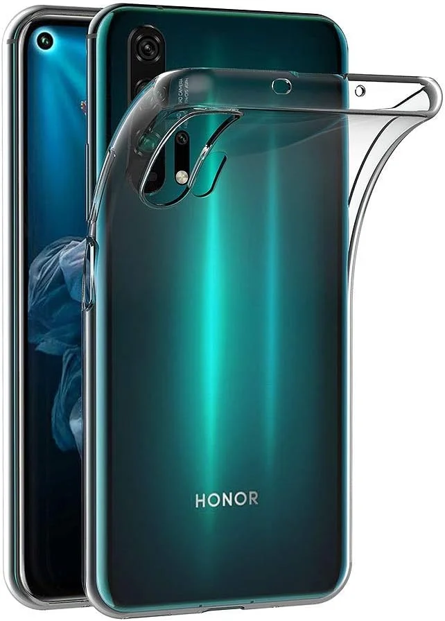 قاب محافظ ژله ای نرم مای جین برای گوشی هوآوی آنر 20 پرو (6.26 اینچ) با پوشش پشتی شفاف