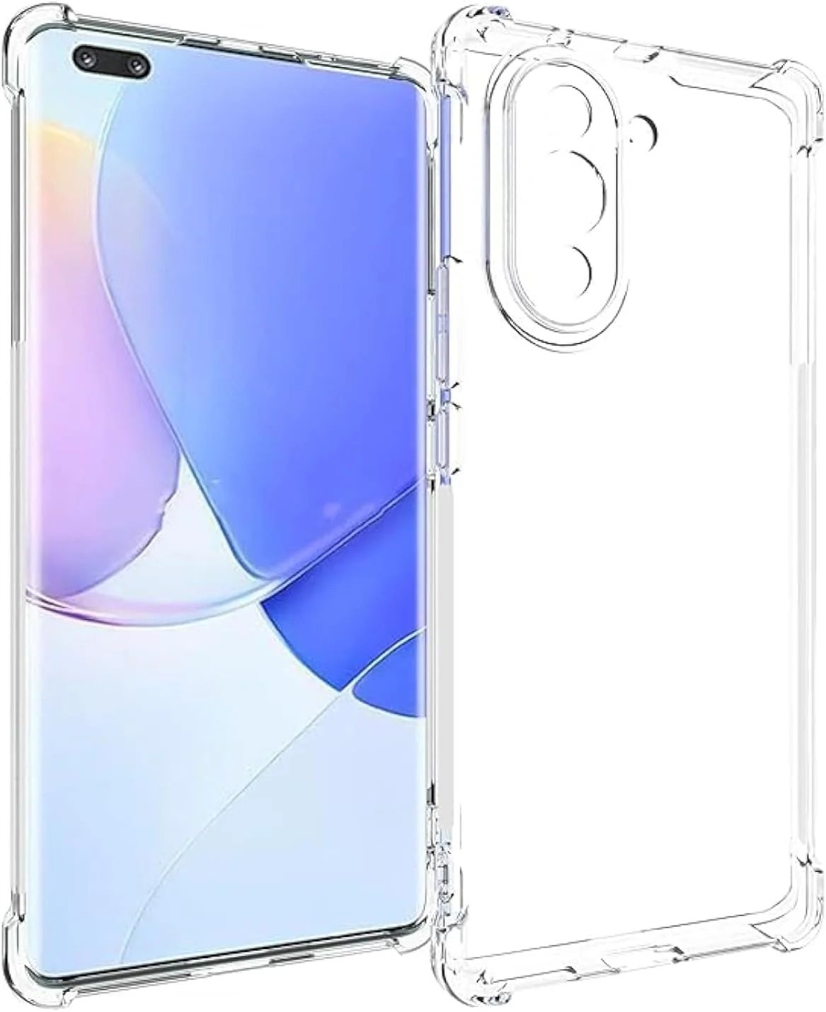 کاور محافظ ژله ای شفاف هواوی نوا 10 پرو، ضربه گیر، ضد خش، دارای بالشتک هوا در گوشه ها