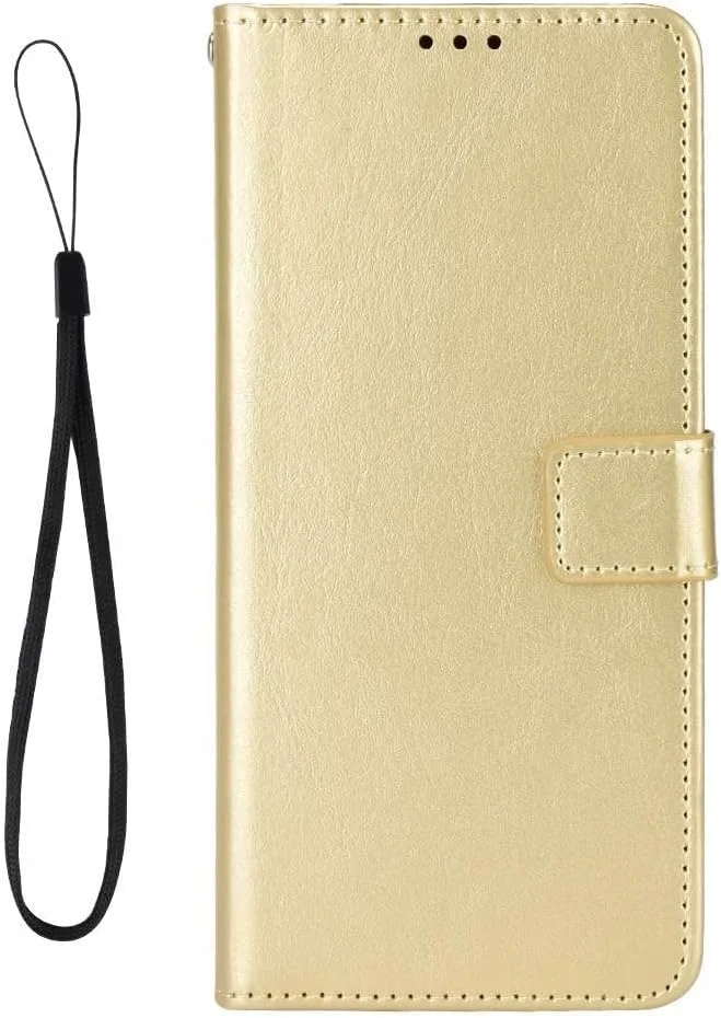 کیف محافظ گوشی موبایل سازگار با HUAWEI nova 13 Pro 5G. کیف چرمی طرح دار با جای کارت متحرک. کاور کیف پول دار برای HUAWEI nova 13 Pro 5G - طلایی