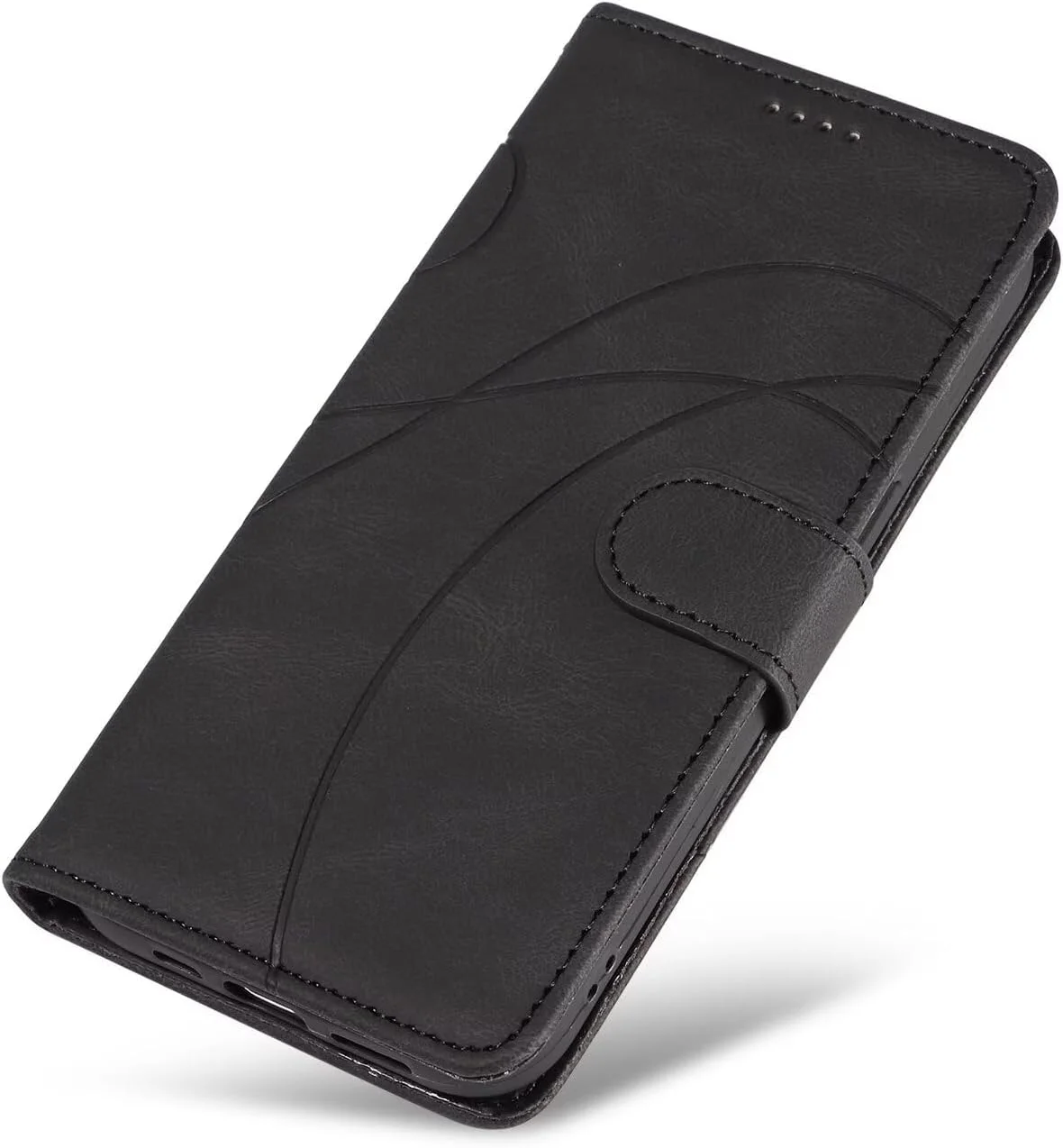 کیف پول چرمی 2 در 1 سازگار با قاب گوشی هوآوی P30 پرو، دارای محفظه کارت اعتباری، کاور مغناطیسی و پایه تاشو - مشکی