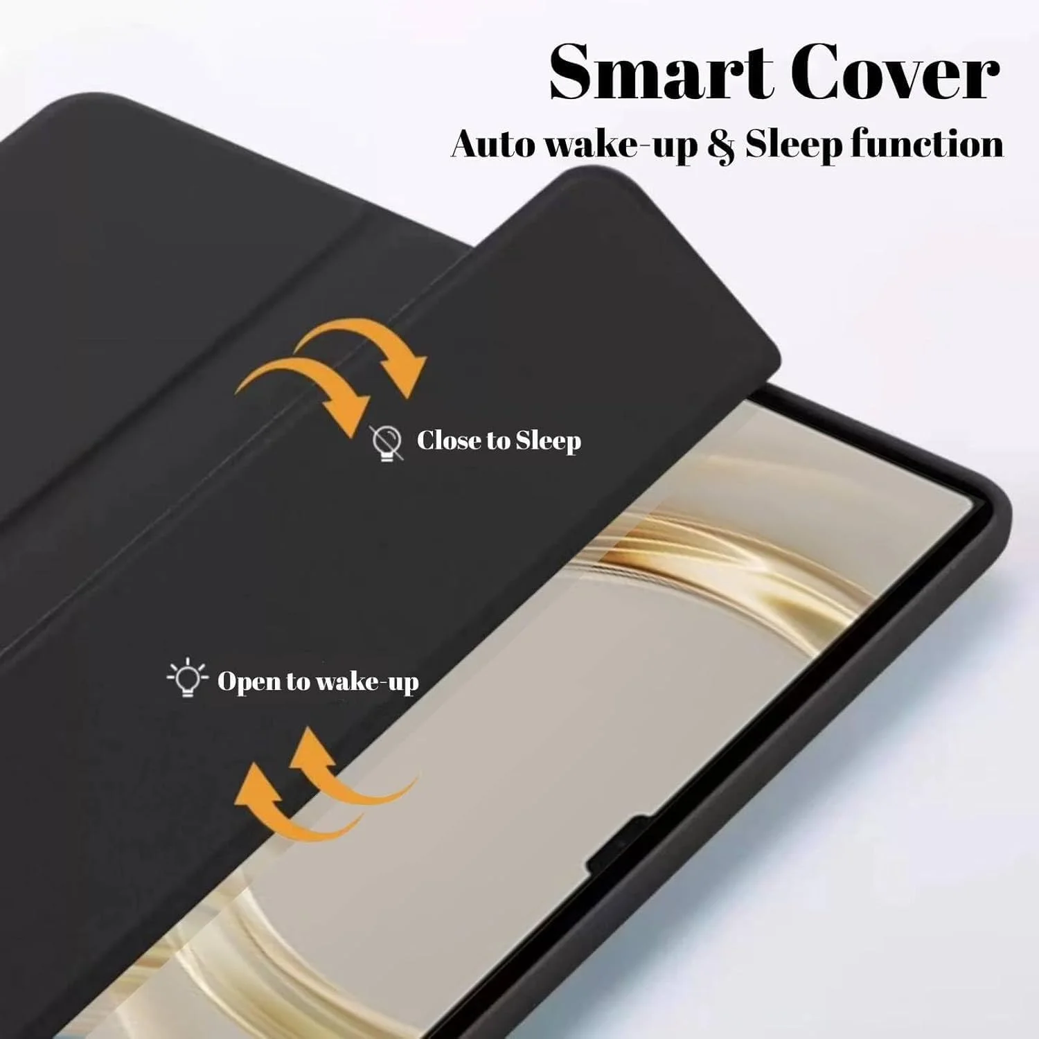 کاور سازگار با هوآوی Matepad Pro 13.2 اینچ 2025/2023، کاور سیلیکونی سه تایی باریک ضد ضربه لانه زنبوری TPU با استند بادوام و قابلیت بیدار/خواب خودکار (مشکی، هوآوی Matepad Pro 13.2)