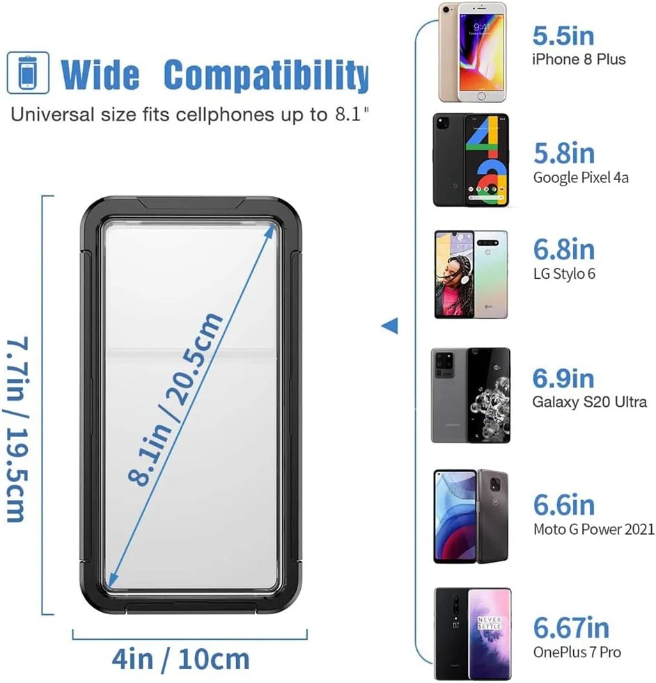 کیف ضد آب گوشی SYOSI، قاب عکسبرداری زیر آب جهانی با بند گردنی برای آیفون 11، 12 پرو مکس، سامسونگ گلکسی، هواوی، شیائومی، اوپو (مشکی)