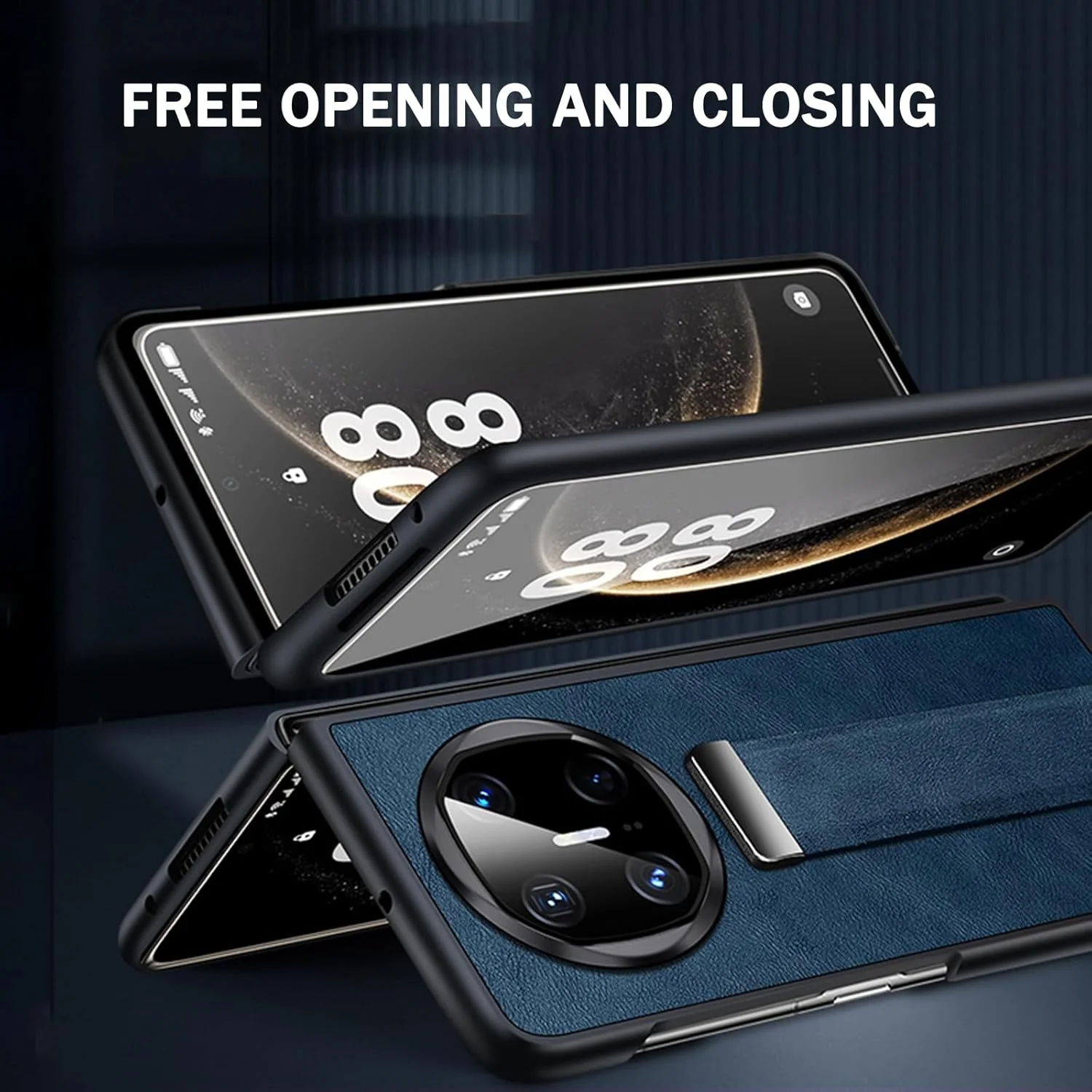 کاور چرمی گوشی هواوی میت X6 به همراه بند مچی جمع شونده، محافظ ضد ضربه و دارای استند (مشکی) کاور چرمی گوشی هواوی میت X6 به همراه بند مچی جمع شونده، محافظ ضد ضربه و دارای استند (مشکی)