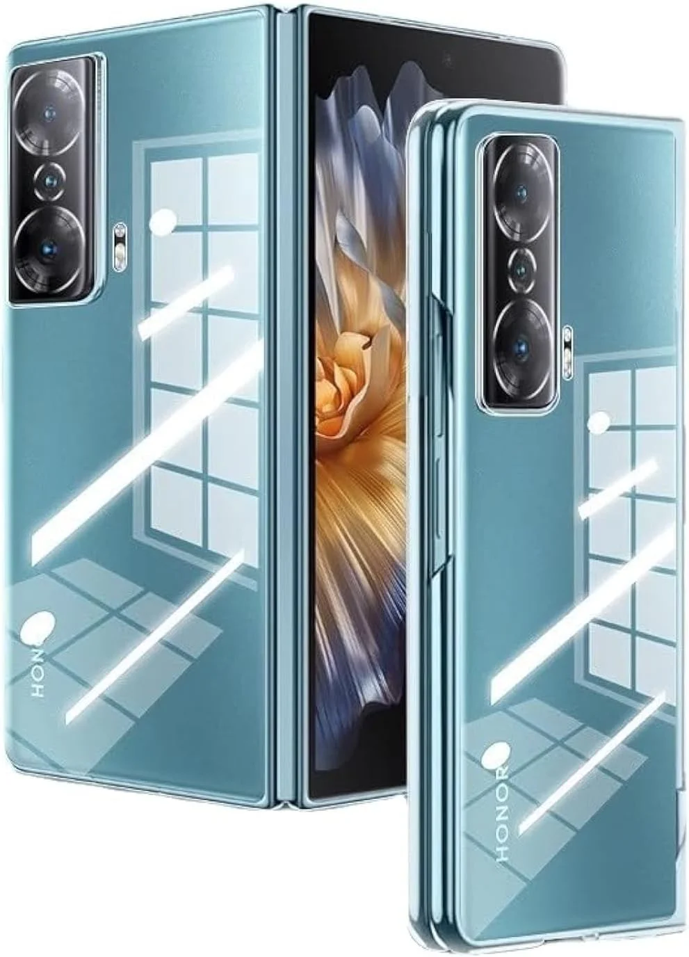 کاور محافظ گوشی آنر مجیک وی 2 5G مدل 2023 Gruattreay، باریک، سخت، شفاف، مقاوم در برابر ضربه