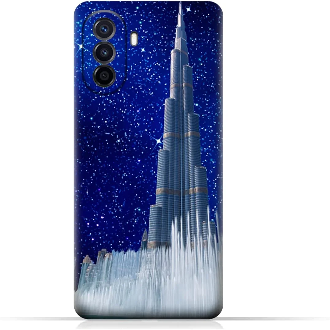 کاور محافظ پشتی TPU برای هوآوی نوا Y70 با طرح برج خلیفه در شب پرستاره