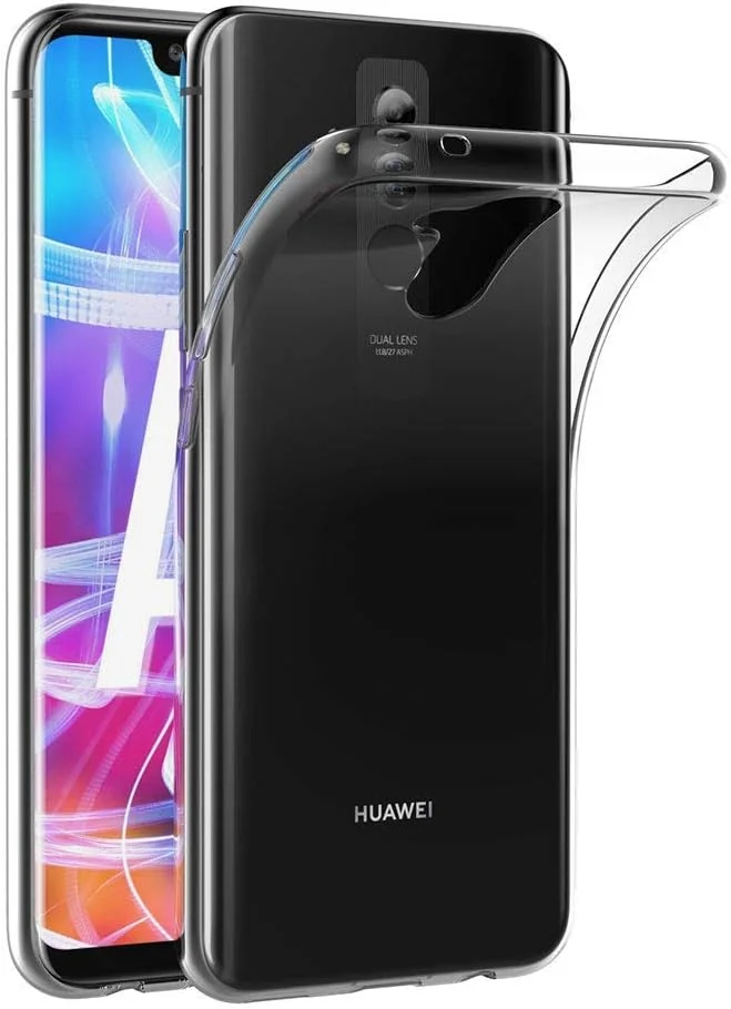 قاب مای‌جین برای هوآوی میت 20 لایت (6.3 اینچ)، ژله‌ای نرم از جنس TPU، پوشش پشتی شفاف