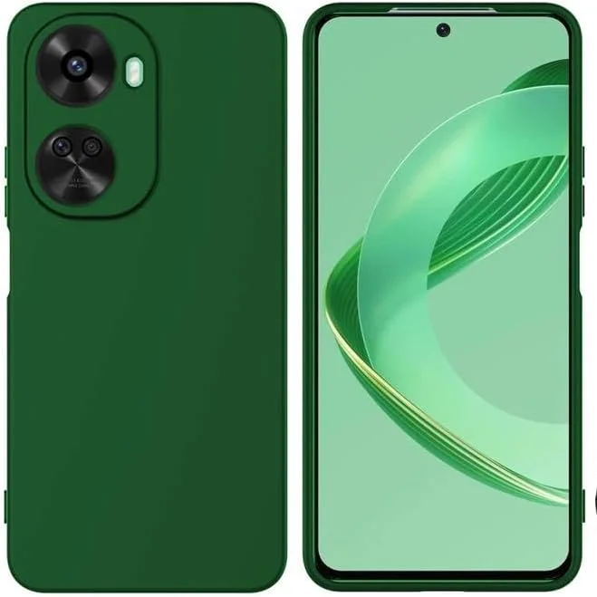 کاور باریک سبز رنگ Emodil برای هوآوی نوا 12 SE / 11 SE - کاور پشتی TPU نرم، سیلیکون انعطاف پذیر، پوشش مات