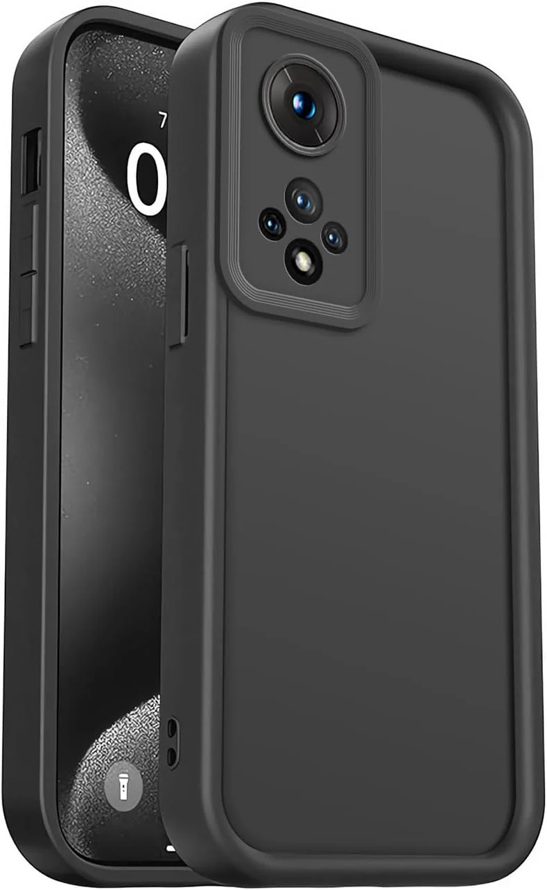 قاب محافظ سیلیکونی باریک، نرم و سبک با طراحی زیبا برای گوشی آنر 50 / هواوی نوا 9، محافظت از دوربین، ضد ضربه و ضد خش (مشکی)