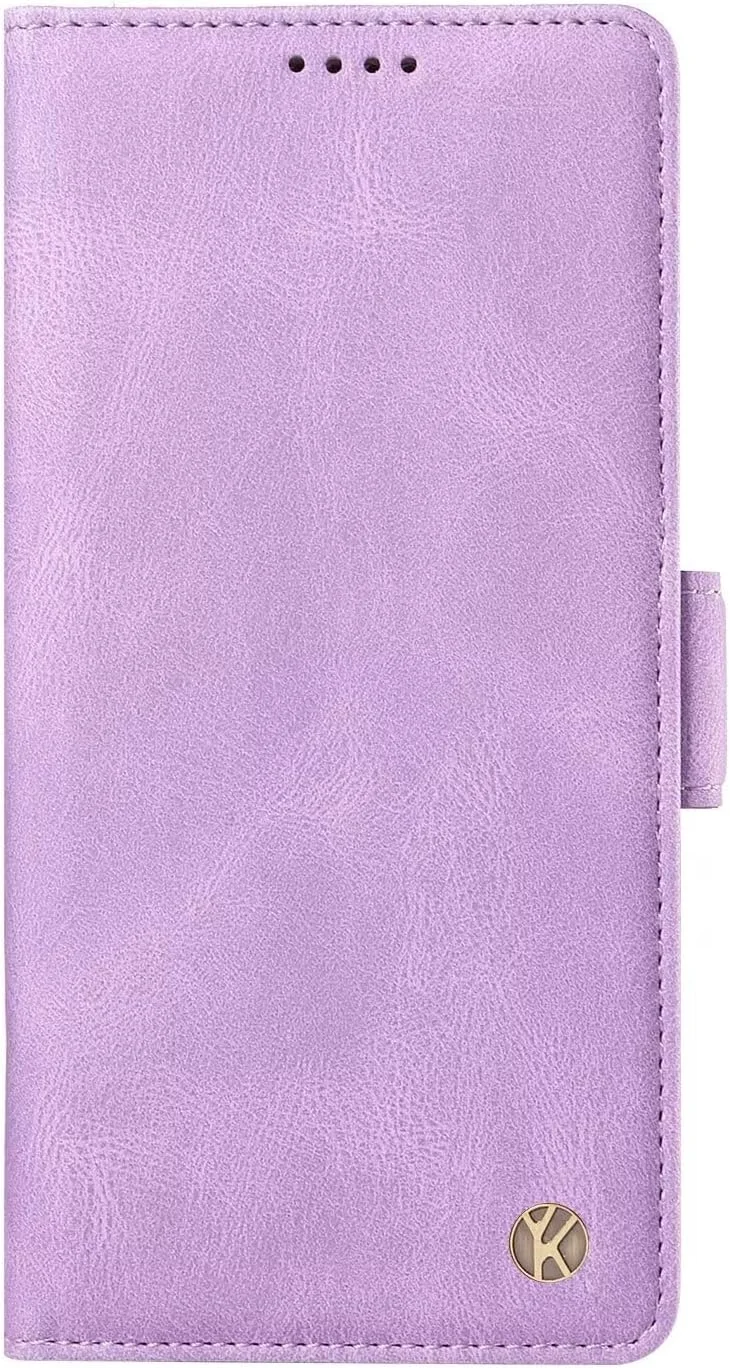 قاب محافظ گوشی هوآوی P30 لایت سازگار با کیف پول کارت دار، دارای پایه مغناطیسی و روکش چرمی تاشو مناسب بانوان و آقایان + 2 عدد محافظ صفحه نمایش - بنفش