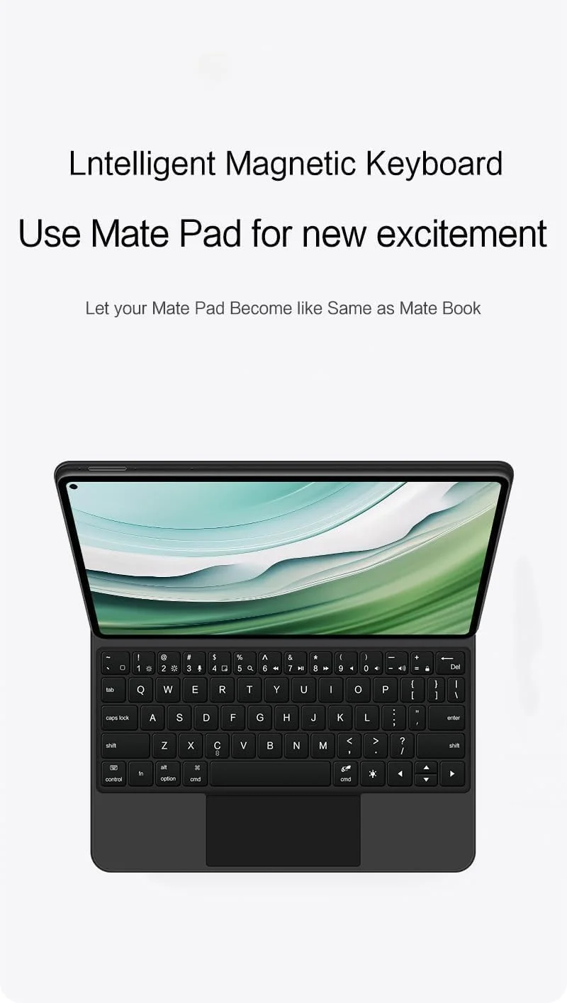 کاور کیبورد Gruattreay سازگار با هوآوی MatePad Pro 13.2 اینچ (2025)، کاور کیبورد لمسی مغناطیسی هوشمند، دارای پایه چند زاویه کاور کیبورد Gruattreay سازگار با هوآوی MatePad Pro 13.2 اینچ (2025)، کاور کیبورد لمسی مغناطیسی هوشمند، دارای پایه چند زاویه