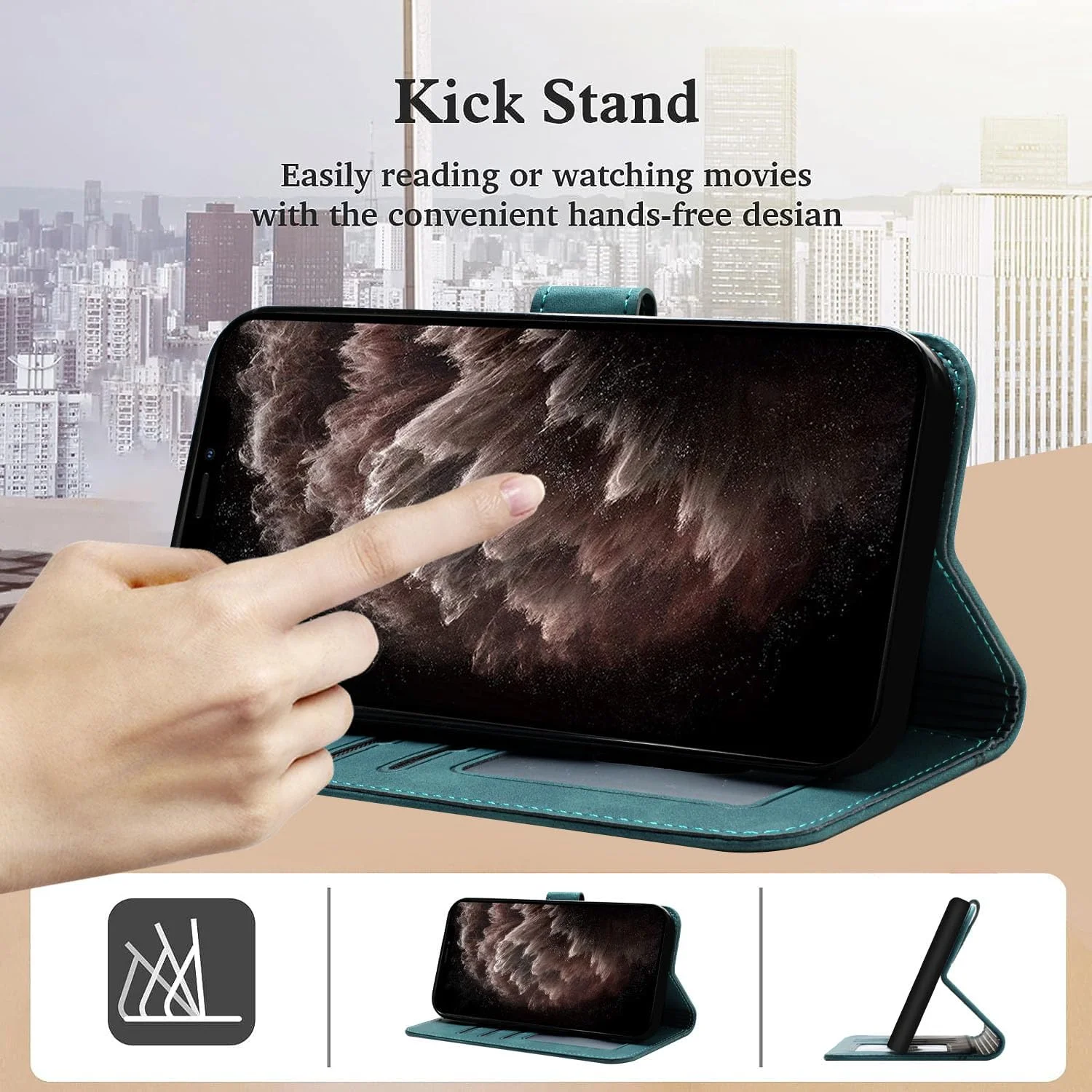 کاور چرمی کیف پول دار برای گوشی هواوی آنر 20 پرو به همراه محافظ صفحه نمایش، دارای جای کارت، قفل مغناطیسی و قابلیت استند (سبز) کاور چرمی کیف پول دار برای گوشی هواوی آنر 20 پرو به همراه محافظ صفحه نمایش، دارای جای کارت، قفل مغناطیسی و قابلیت استند (سبز)