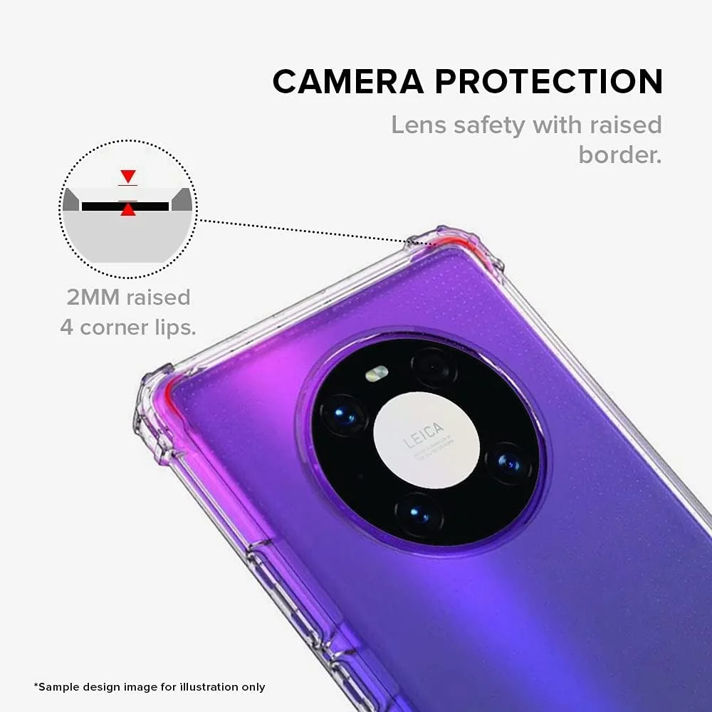 کاور محافظ شفاف کلاسیک سازگار با هوآوی میت 40 پرو، ژله‌ای TPU نرم ضد ضربه با بالشتک هوا، نازک، انعطاف پذیر و ضد شوک [طراحی شده برای هوآوی میت 40 پرو] - دبی هوریزون