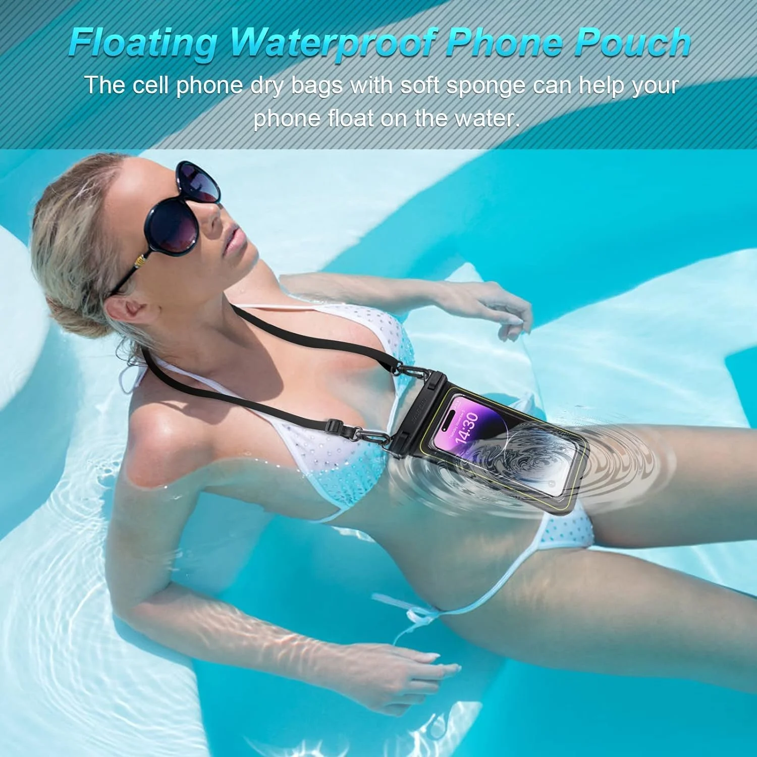 کیف ضد آب IPX8 شناور تا 6.8 اینچ مناسب شنا و غواصی برای آیفون 15 14 13 12 سامسونگ هواوی کیف ضد آب IPX8 شناور تا 6.8 اینچ مناسب شنا و غواصی برای آیفون 15 14 13 12 سامسونگ هواوی