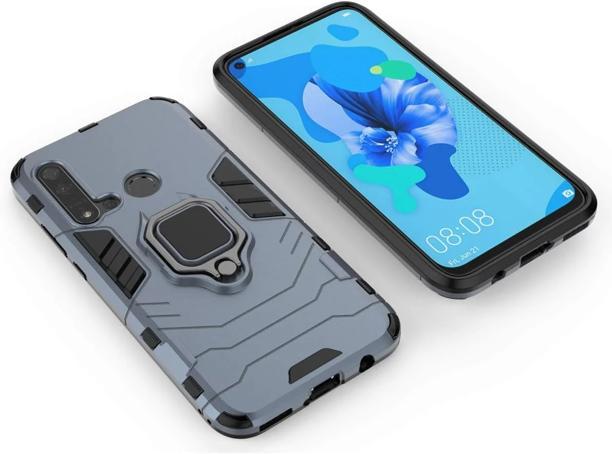 قاب محافظ گوشی هواوی P20 Lite (2019) و نوا 5i، دارای حلقه فلزی، استند، ضد ضربه، بامپر سخت، دو لایه، مقاوم (آبی تیره) قاب محافظ گوشی هواوی P20 Lite (2019) و نوا 5i، دارای حلقه فلزی، استند، ضد ضربه، بامپر سخت، دو لایه، مقاوم (آبی تیره)