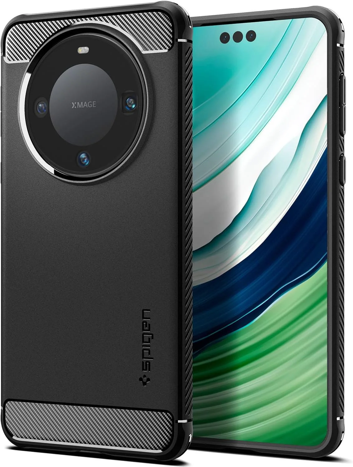 کاور محافظ زرهی مقاوم Spigen مناسب برای گوشی Huawei Mate 60 PRO - مشکی مات