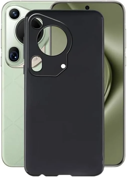 قاب محافظ گوشی موبایل هواوی Pura 70 Ultra، مدل Muzz، جنس TPU نرم، باریک و مشکی مات، برش های دقیق