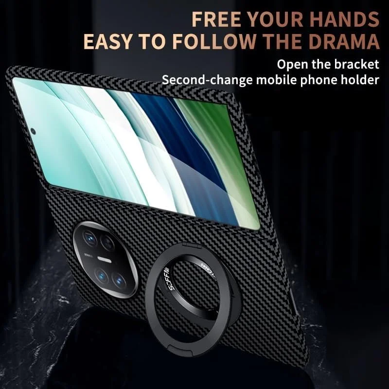 محافظ صفحه نمایش گوشی سازگار با قاب گوشی هواوی میت ایکس 3 به همراه پایه نگهدارنده، قاب فیبر کربنی سازگار با هواوی میت ایکس 3، پوشش محافظ سبک و مقاوم در برابر ضربه محافظ صفحه نمایش گوشی سازگار با قاب گوشی هواوی میت ایکس 3 به همراه پایه نگهدارنده، قاب فیبر کربنی سازگار با هواوی میت ایکس 3، پوشش محافظ سبک و مقاوم در برابر ضربه