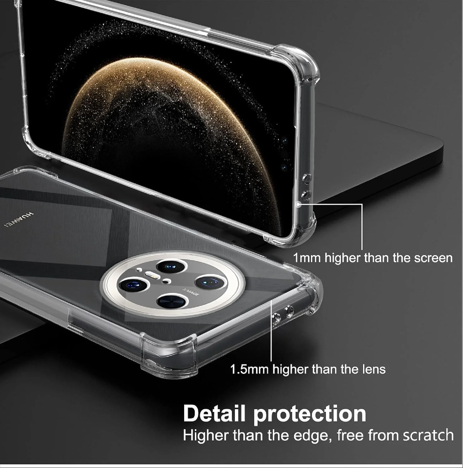 کاور شفاف ژله ای نرم سیلیکونی محافظ پشت گوشی Zubitech برای هوآوی میت 70 پرو / میت 70 پرو پلاس، ضد ضربه، گوشه های تقویت شده کاور شفاف ژله ای نرم سیلیکونی محافظ پشت گوشی Zubitech برای هوآوی میت 70 پرو / میت 70 پرو پلاس، ضد ضربه، گوشه های تقویت شده