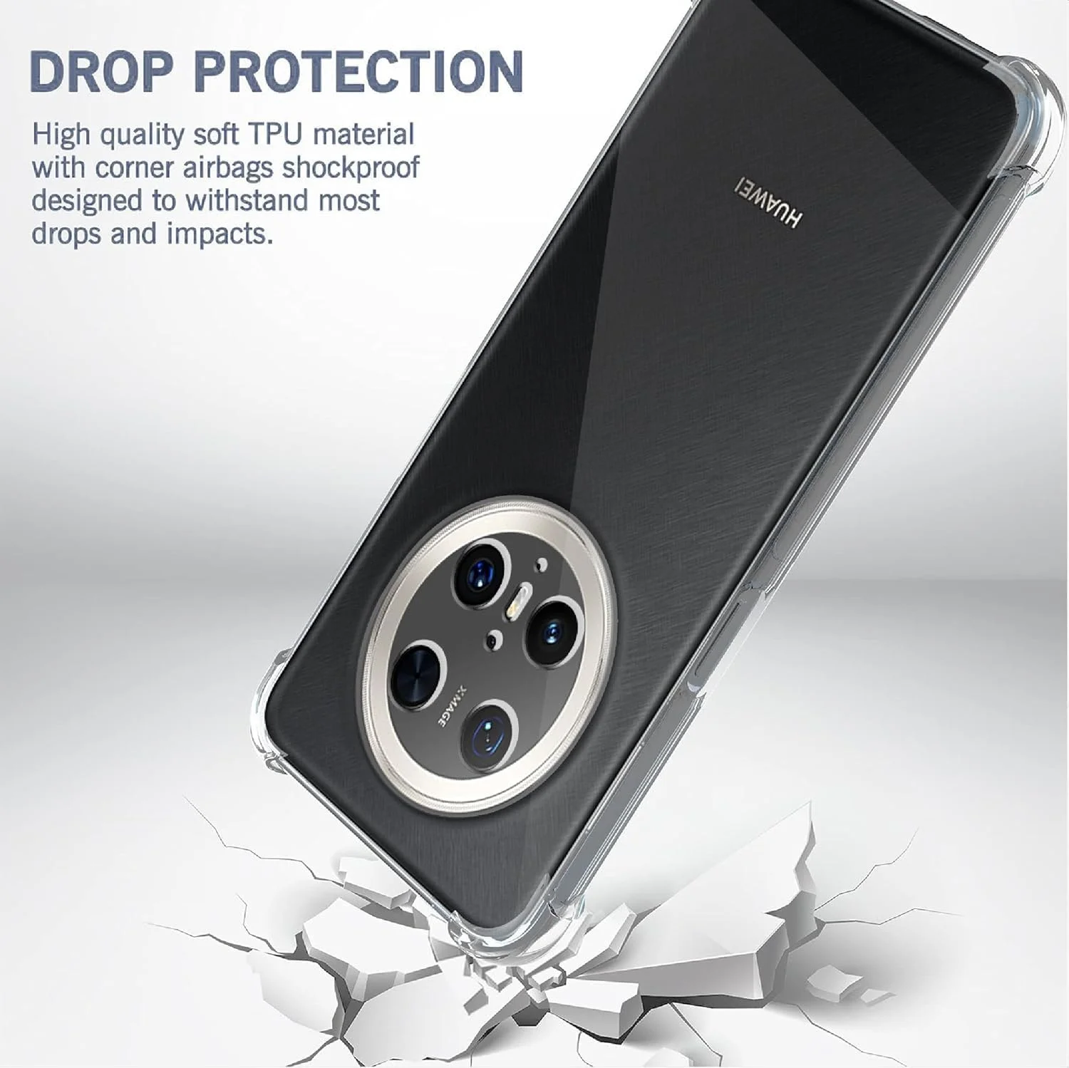 کاور شفاف ژله ای نرم سیلیکونی محافظ پشت گوشی Zubitech برای هوآوی میت 70 پرو / میت 70 پرو پلاس، ضد ضربه، گوشه های تقویت شده کاور شفاف ژله ای نرم سیلیکونی محافظ پشت گوشی Zubitech برای هوآوی میت 70 پرو / میت 70 پرو پلاس، ضد ضربه، گوشه های تقویت شده