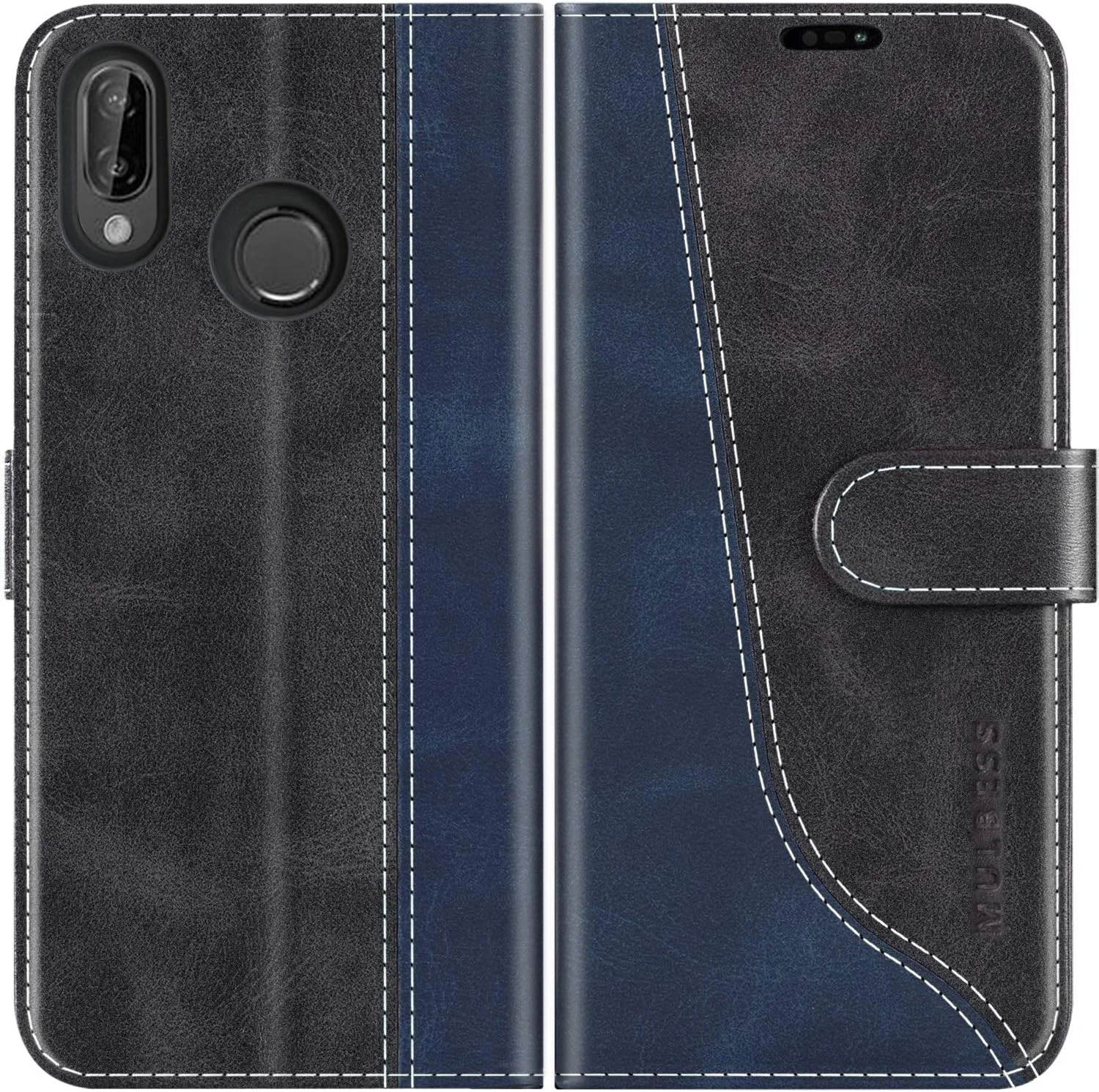 کیف پول چرمی تاشو شیک Mulbess برای گوشی Huawei P20 Lite، کاور گوشی Huawei P20 Lite، مشکی کیف پول چرمی تاشو شیک Mulbess برای گوشی Huawei P20 Lite، کاور گوشی Huawei P20 Lite، مشکی