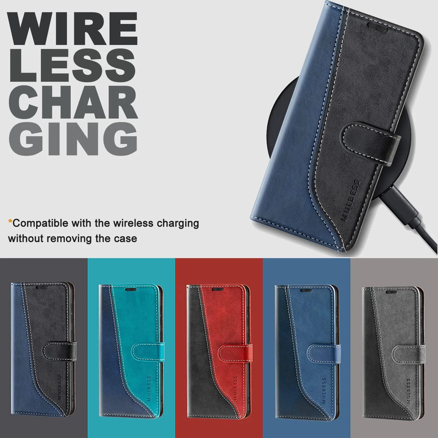 کیف پول چرمی تاشو شیک Mulbess برای گوشی Huawei P20 Lite، کاور گوشی Huawei P20 Lite، مشکی کیف پول چرمی تاشو شیک Mulbess برای گوشی Huawei P20 Lite، کاور گوشی Huawei P20 Lite، مشکی