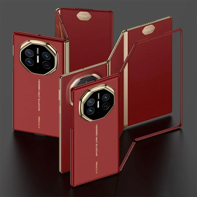 قاب محافظ مغناطیسی گوشی هوآوی Mate XT، فوق باریک، ضد ضربه، محافظ کامل، سازگار با شارژ بی‌سیم (قرمز)