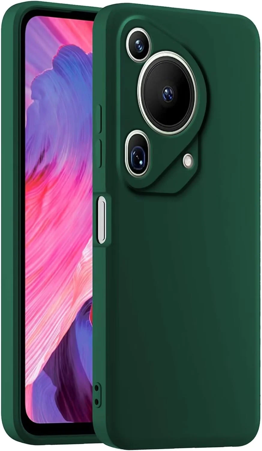 قاب گوشی سیلیکونی رنگی HULLIN برای هوآوی Pura 70 Ultra / هوآوی P70 Ultra (6.8 اینچ) - سبز تیره قاب گوشی سیلیکونی رنگی HULLIN برای هوآوی Pura 70 Ultra / هوآوی P70 Ultra (6.8 اینچ) - سبز تیره