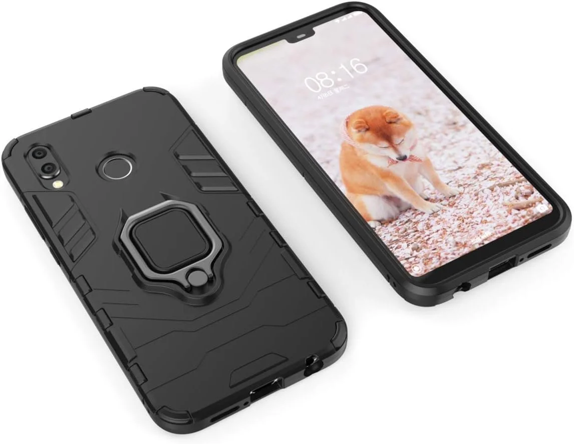 قاب محافظ دولایه مقاوم با حلقه فلزی و استند برای گوشی هوآوی P20 Lite و نوا 3e (مشکی) قاب محافظ دولایه مقاوم با حلقه فلزی و استند برای گوشی هوآوی P20 Lite و نوا 3e (مشکی)