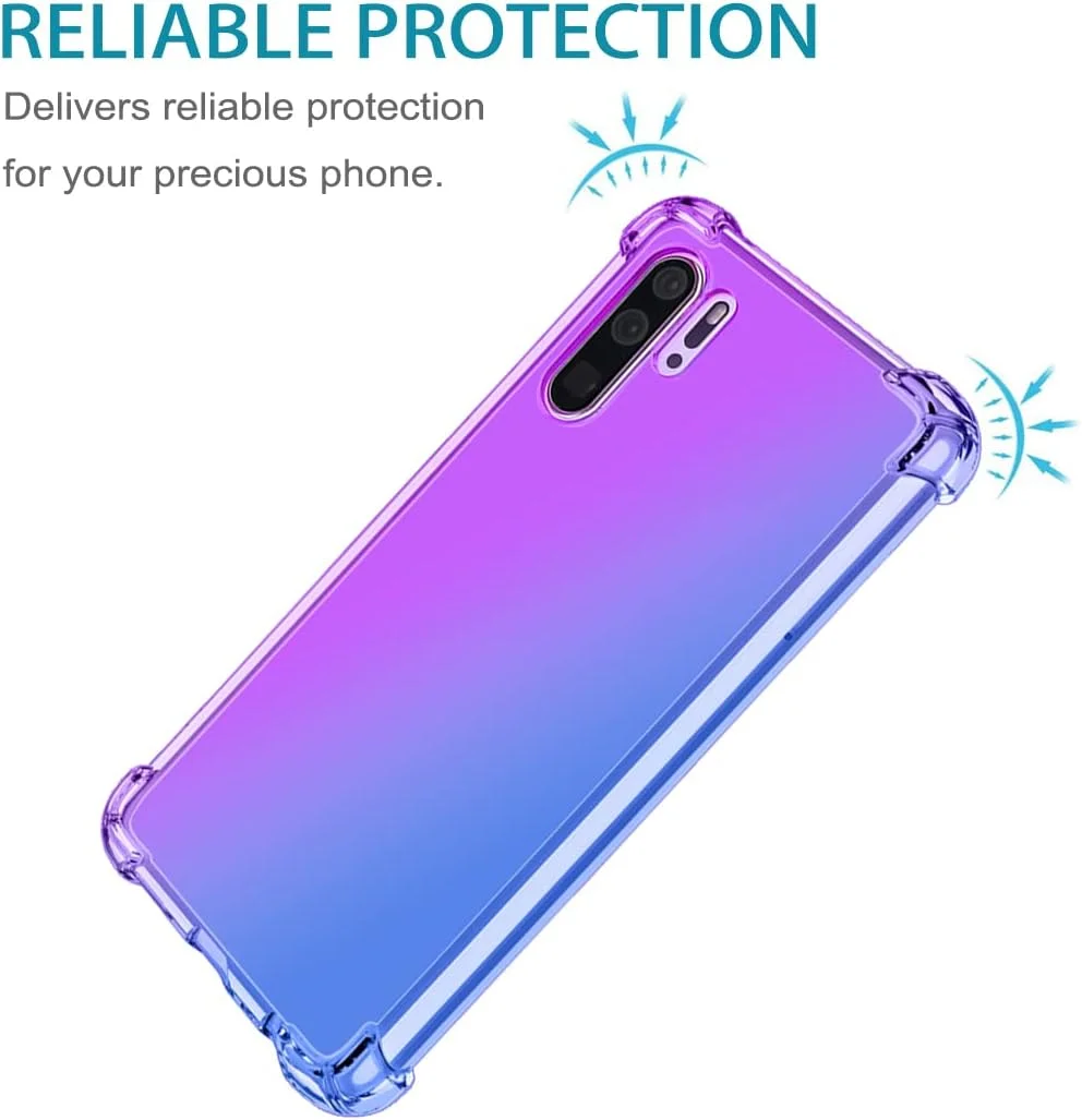 کاور محافظ گوشی هوآوی P30 پرو مدل VOG-L29 VOG-L04، کاور پشتی TPU نرم و انعطاف پذیر، باریک، ضد ضربه و شفاف با طرح گرادیانی زیبا برای هوآوی P30 پرو (بنفش/آبی) کاور محافظ گوشی هوآوی P30 پرو مدل VOG-L29 VOG-L04، کاور پشتی TPU نرم و انعطاف پذیر، باریک، ضد ضربه و شفاف با طرح گرادیانی زیبا برای هوآوی P30 پرو (بنفش/آبی)