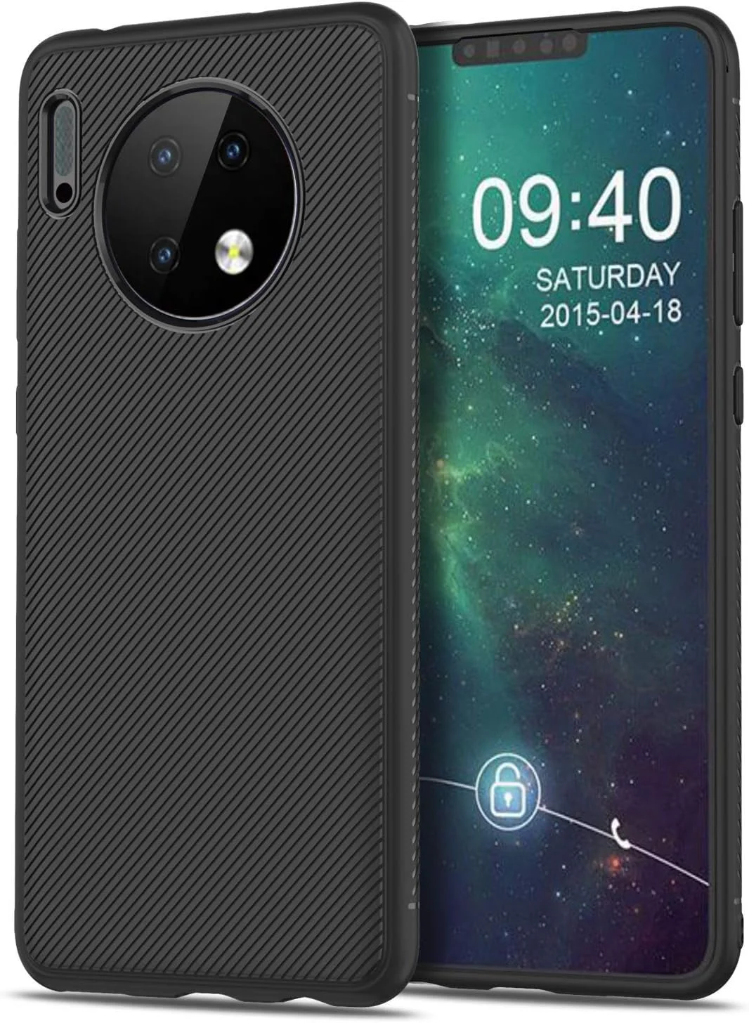 قاب گوشی هواوی میت 30 پرو، قاب محافظ باریک، نرم و ضد ضربه با سیلیکون TPU انعطاف پذیر و فیبر کربن برای هواوی میت 30 پرو (مشکی) قاب گوشی هواوی میت 30 پرو، قاب محافظ باریک، نرم و ضد ضربه با سیلیکون TPU انعطاف پذیر و فیبر کربن برای هواوی میت 30 پرو (مشکی)