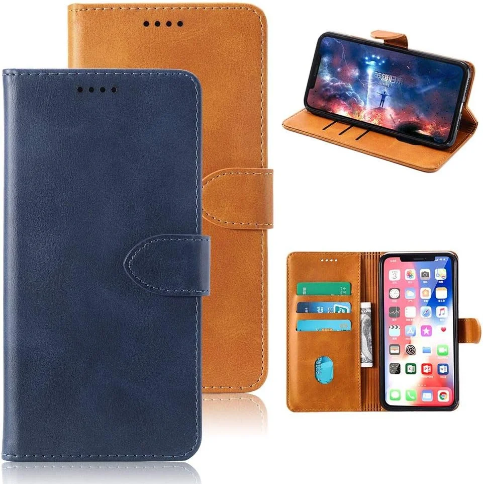 کاور گوشی برای هوآوی Enjoy 8 Plus، کیف پول چرمی تاشو با جای کارت، پایه نگهدارنده و بست مغناطیسی، کاور چرمی هوآوی Enjoy 8 Plus