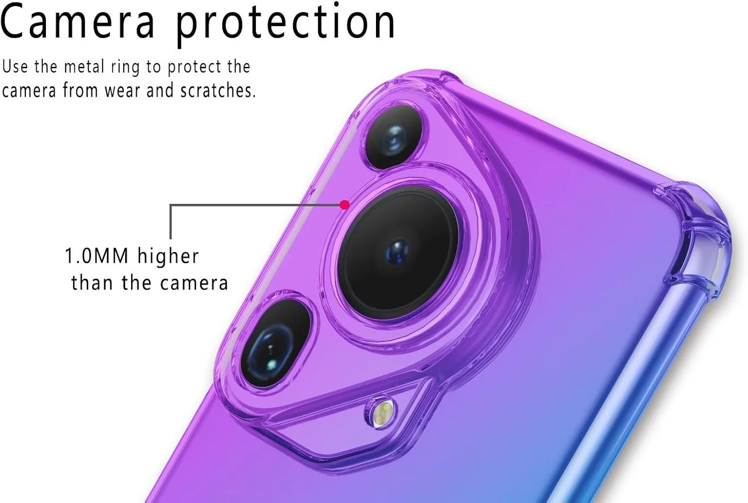 قاب گوشی موبایل تاپمی برای هوآوی Pura 70 Ultra / هوآوی P70 Ultra (6.8 اینچ)، کاور سیلیکونی TPU نرم با رنگ گرادیان شفاف - آبی بنفش قاب گوشی موبایل تاپمی برای هوآوی Pura 70 Ultra / هوآوی P70 Ultra (6.8 اینچ)، کاور سیلیکونی TPU نرم با رنگ گرادیان شفاف - آبی بنفش