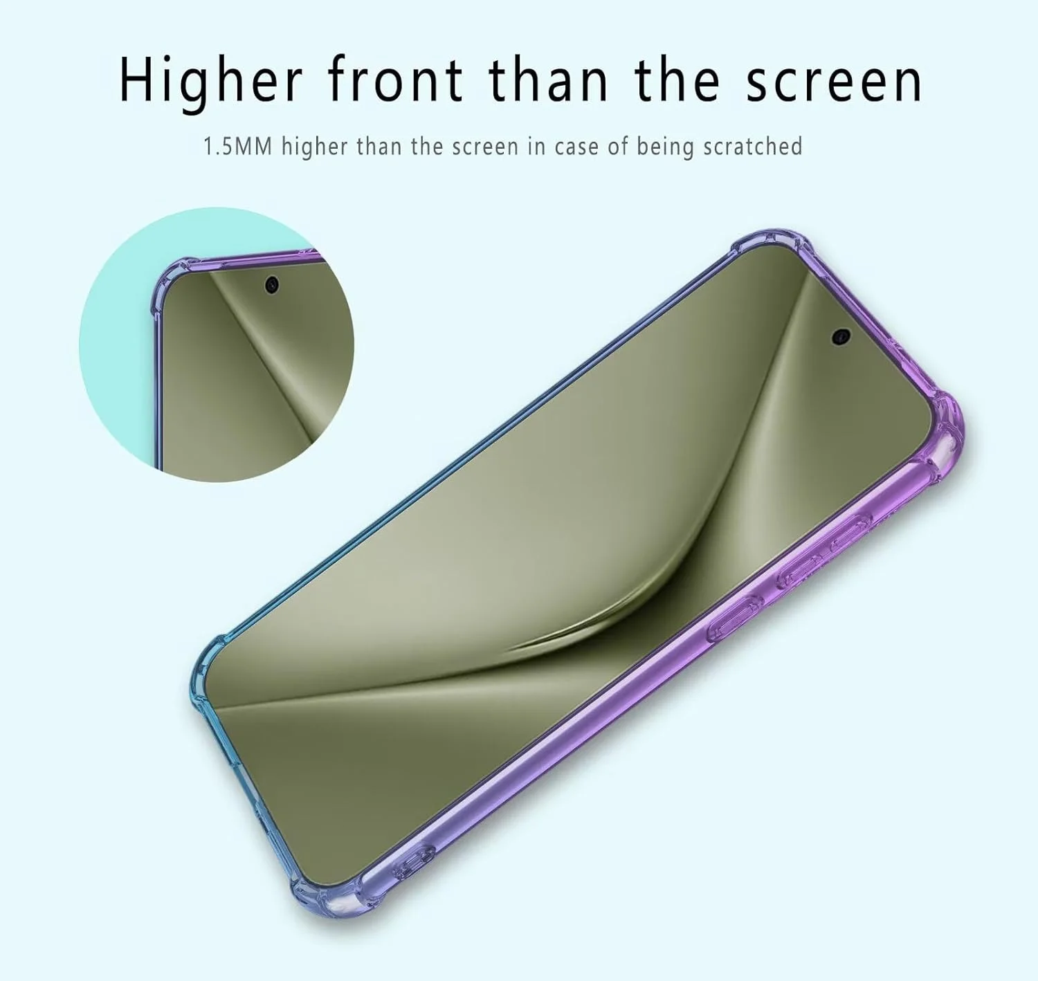 قاب گوشی موبایل تاپمی برای هوآوی Pura 70 Ultra / هوآوی P70 Ultra (6.8 اینچ)، کاور سیلیکونی TPU نرم با رنگ گرادیان شفاف - آبی بنفش قاب گوشی موبایل تاپمی برای هوآوی Pura 70 Ultra / هوآوی P70 Ultra (6.8 اینچ)، کاور سیلیکونی TPU نرم با رنگ گرادیان شفاف - آبی بنفش