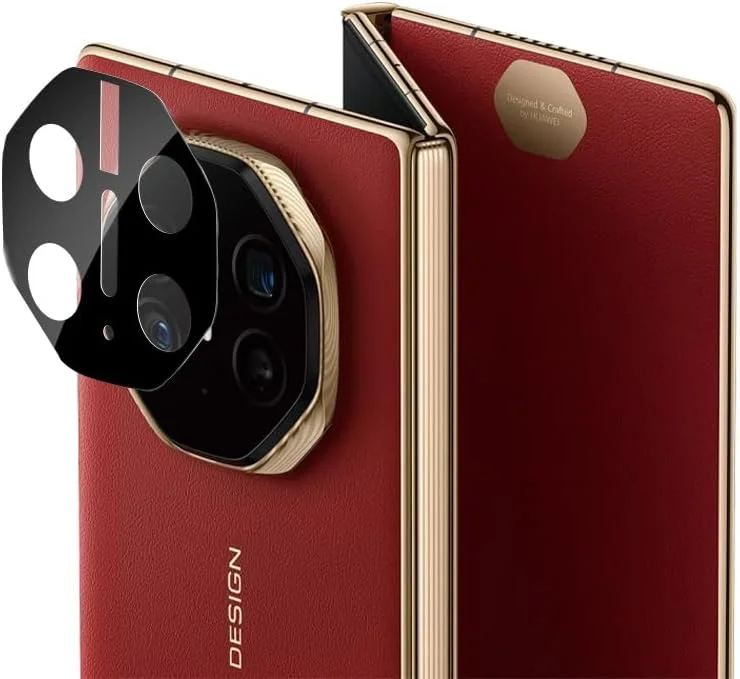 محافظ لنز دوربین سازگار با Huawei Mate XT Ultimate، بسته 2 عددی، محافظ لنز شیشه ای حرارت دیده برای لنز اصلی Mate XT