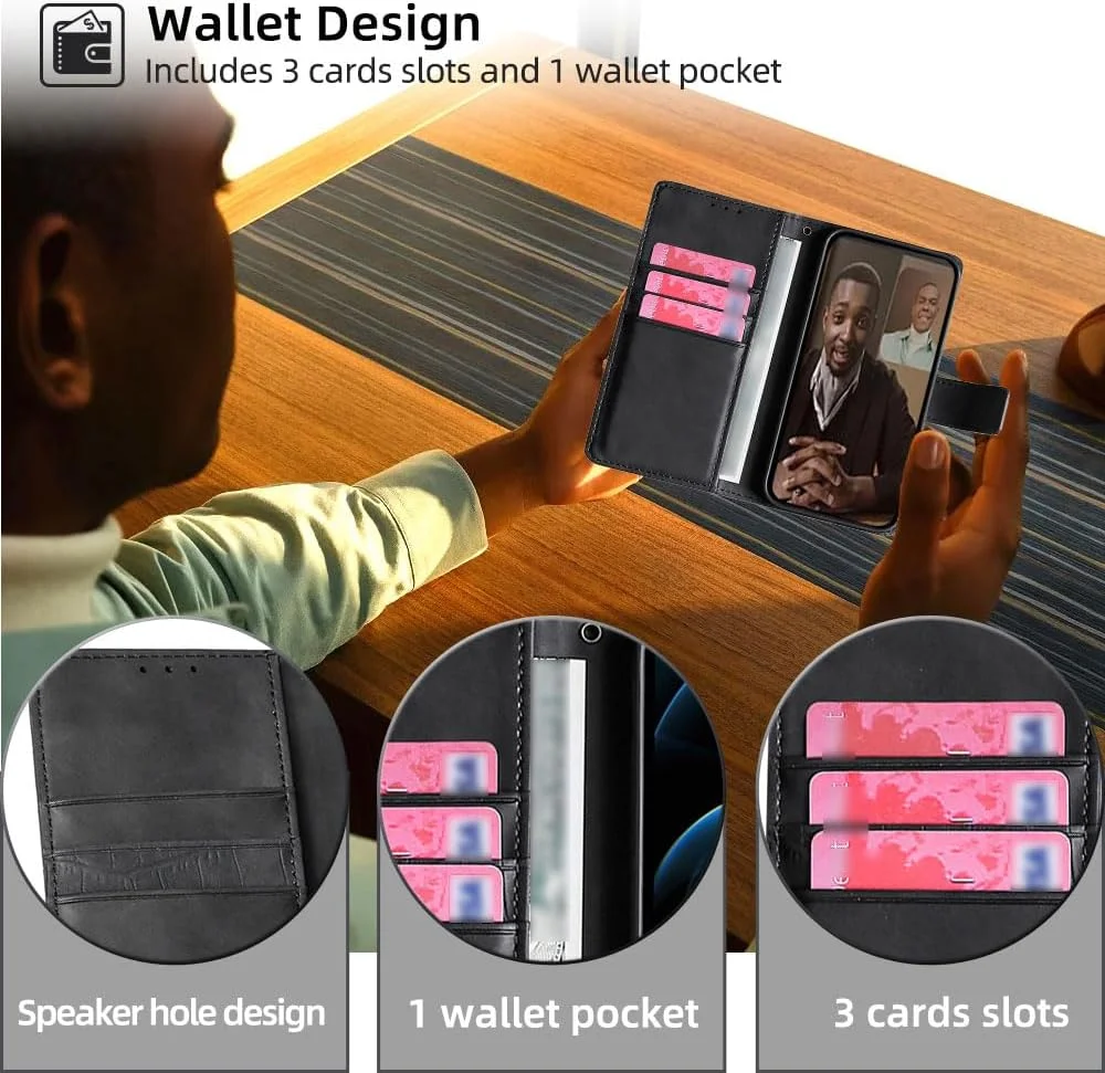 کاور سازگار با هوآوی نوا 4، دارای جای کارت، استند تاشو و قفل مغناطیسی، مشکی کاور سازگار با هوآوی نوا 4، دارای جای کارت، استند تاشو و قفل مغناطیسی، مشکی