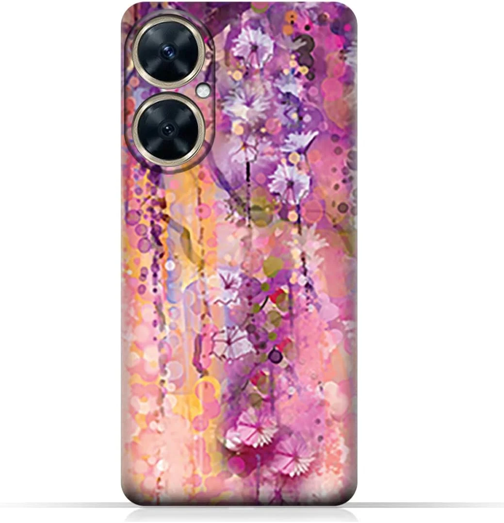 کاور محافظ گوشی هوآوی نوا 11i (4G) مدل AMC Design از جنس TPU با طرح گل های بنفش هنری