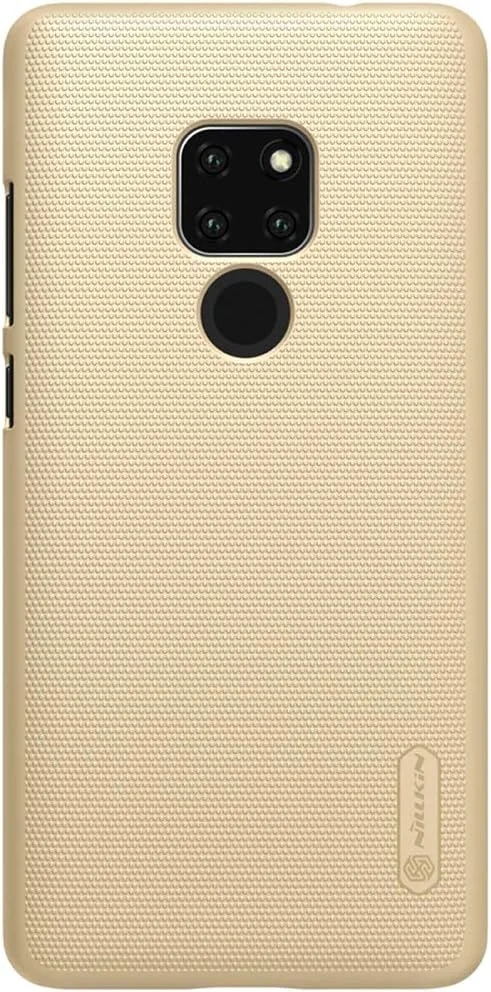 قاب محافظ نیلکین Super Frosted Shield سازگار با هوآوی میت 20 (طلایی، با پایه، مات، پلاستیکی)