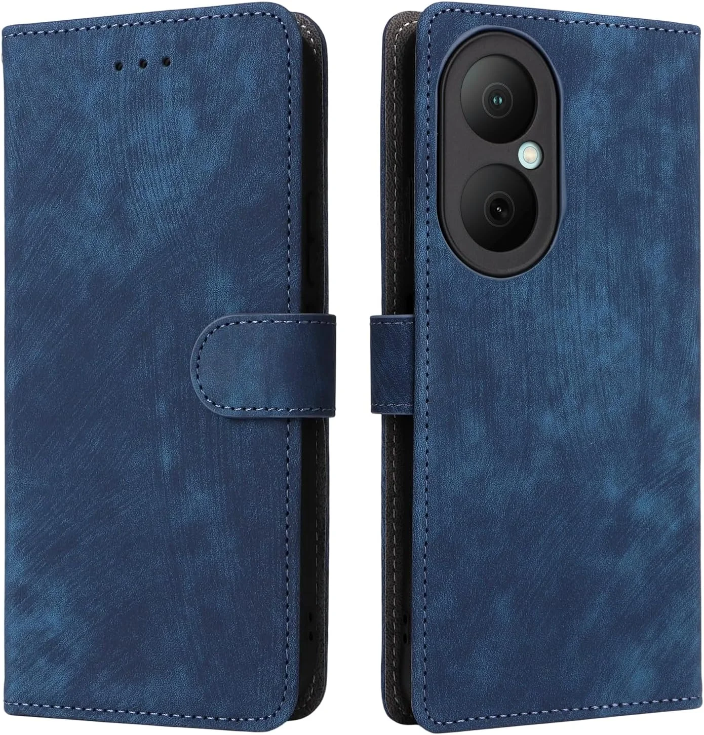 کیف پول OIATROE برای هوآوی نوا Y73 با [نگهدارنده کارت اعتباری] [مسدود کننده RFID]، جلد محافظ چرمی PU برای هوآوی نوا Y73 - آبی