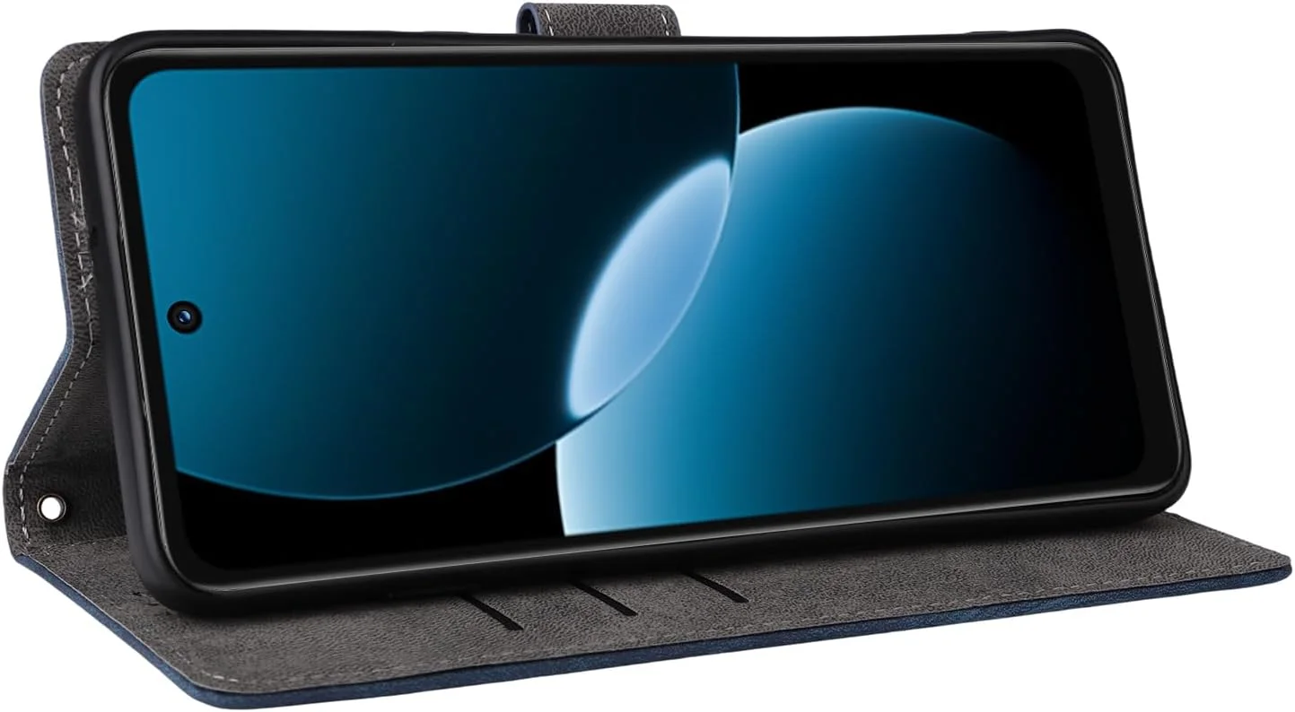 کیف پول OIATROE برای هوآوی نوا Y73 با [نگهدارنده کارت اعتباری] [مسدود کننده RFID]، جلد محافظ چرمی PU برای هوآوی نوا Y73 - آبی