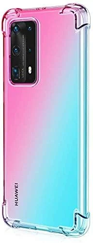 کاور شفاف کریستالی برای هوآوی P40 به همراه محافظ صفحه نمایش شیشه ای حرارت دیده 9D، ضد خش، ضد ضربه، محافظت در برابر سقوط، اکریلیک + کاور بامپر نرم TPU برای هوآوی P40