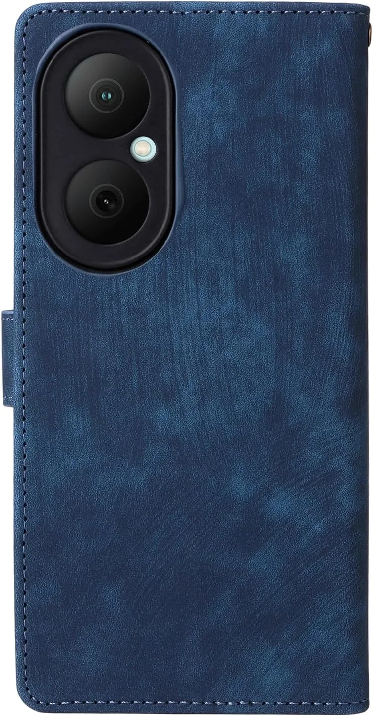 کیف پول OIATROE برای هوآوی نوا Y73 با [نگهدارنده کارت اعتباری] [مسدود کننده RFID]، جلد محافظ چرمی PU برای هوآوی نوا Y73 - آبی