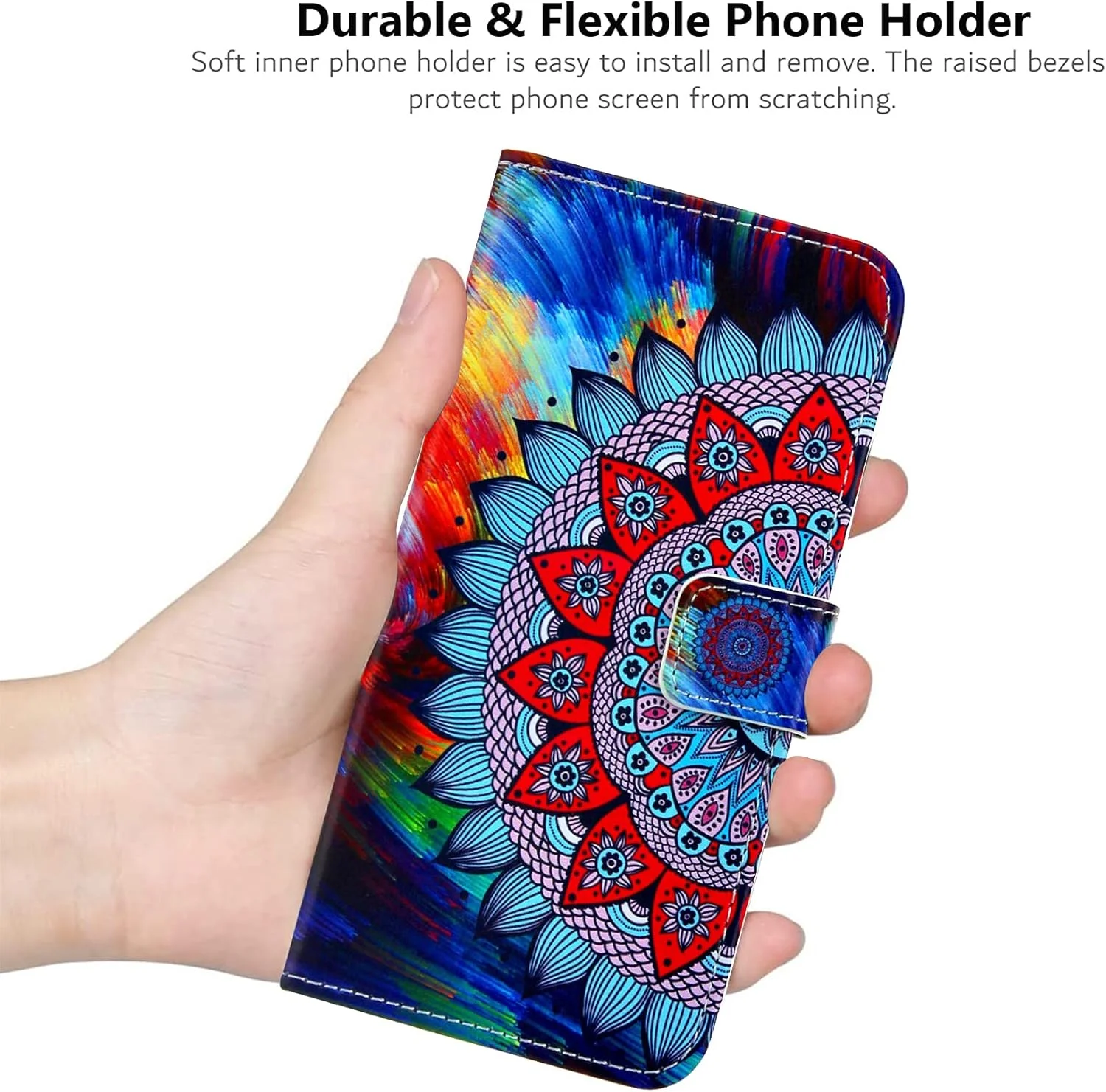 کیف چرمی SHIYENA برای هوآوی Y9A، کیف پول ضد ضربه با قابلیت تاشو، جای کارت مغناطیسی و پایه نگهدارنده