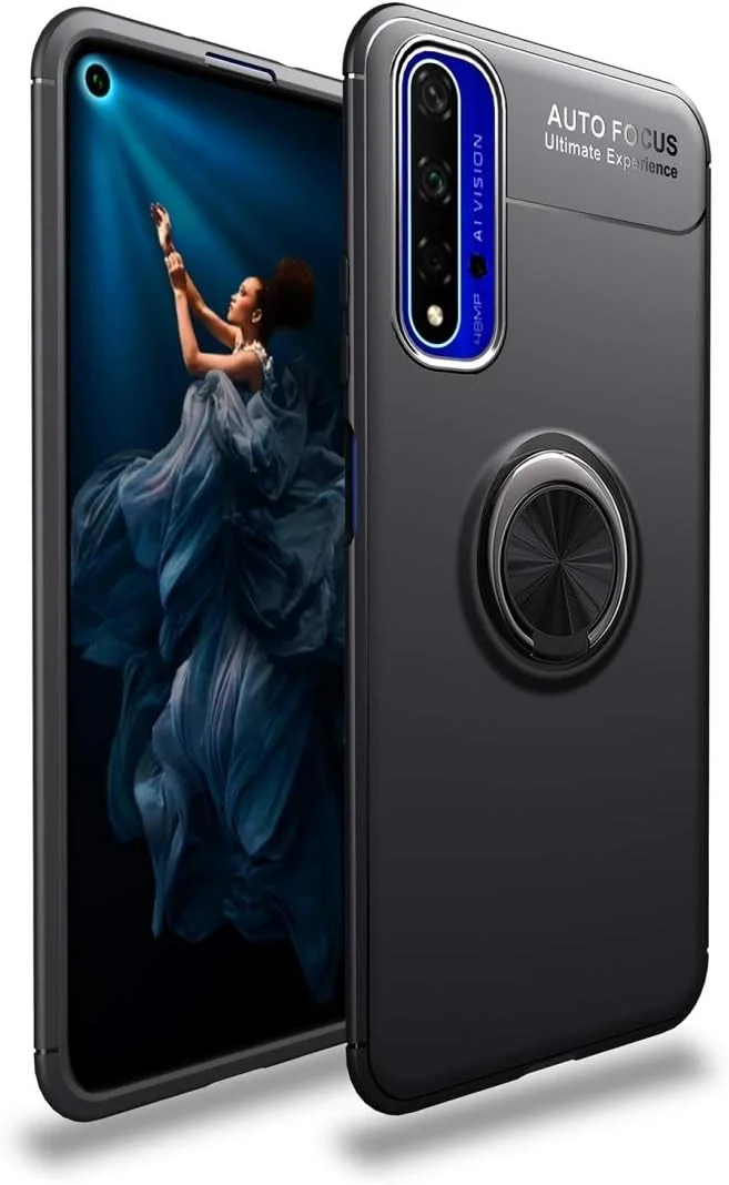 قاب گوشی کلاسیک و شیک برای هوآوی آنر 20، قاب TPU ضد ضربه با پایه نگهدارنده نامرئی محافظ (رنگ: مشکی) قاب گوشی کلاسیک و شیک برای هوآوی آنر 20، قاب TPU ضد ضربه با پایه نگهدارنده نامرئی محافظ (رنگ: مشکی)