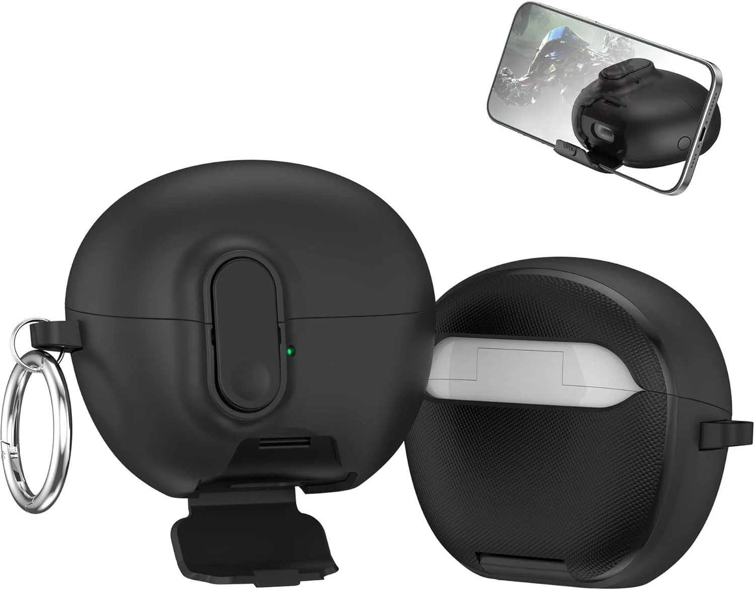 محفظه قفل ایمنی سازگار با هدفون بی سیم HUAWEI FreeClip، پوشش محافظت کامل در برابر سقوط با پایه تلفن محفظه قفل ایمنی سازگار با هدفون بی سیم HUAWEI FreeClip، پوشش محافظت کامل در برابر سقوط با پایه تلفن