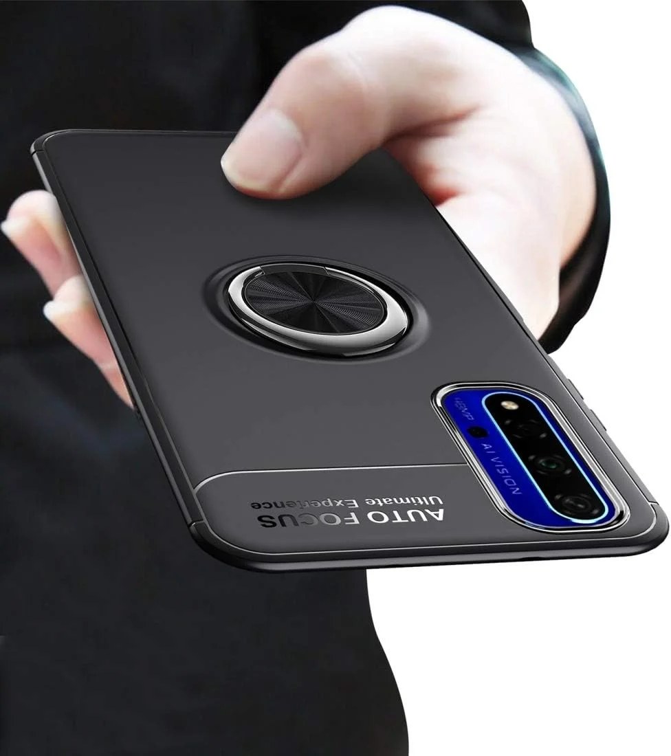 قاب گوشی کلاسیک و شیک برای هوآوی آنر 20، قاب TPU ضد ضربه با پایه نگهدارنده نامرئی محافظ (رنگ: مشکی) قاب گوشی کلاسیک و شیک برای هوآوی آنر 20، قاب TPU ضد ضربه با پایه نگهدارنده نامرئی محافظ (رنگ: مشکی)